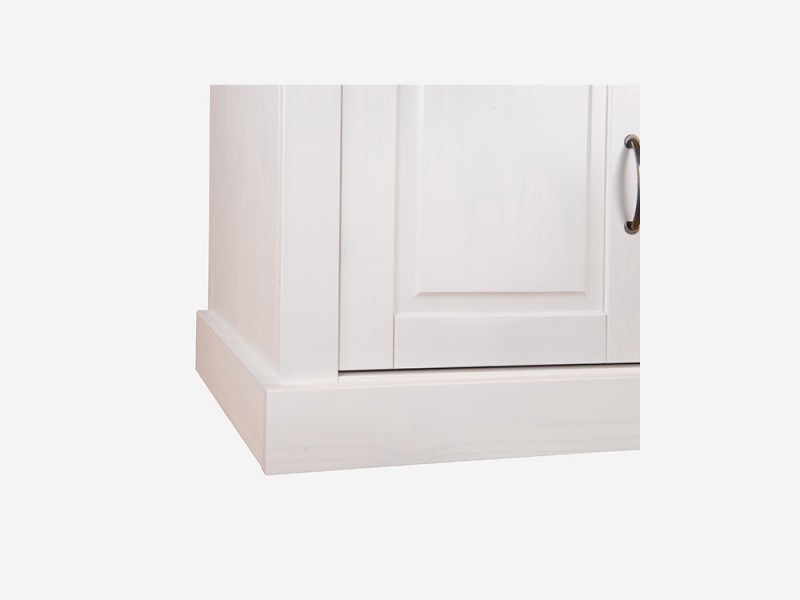 Balcão de Madeira branco lavado e cera 3 portas e 3 gavetas | Coleção England